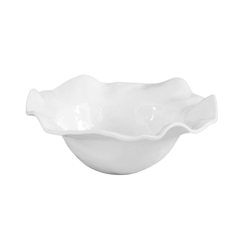 White Glazed Melamine Large Bowl
