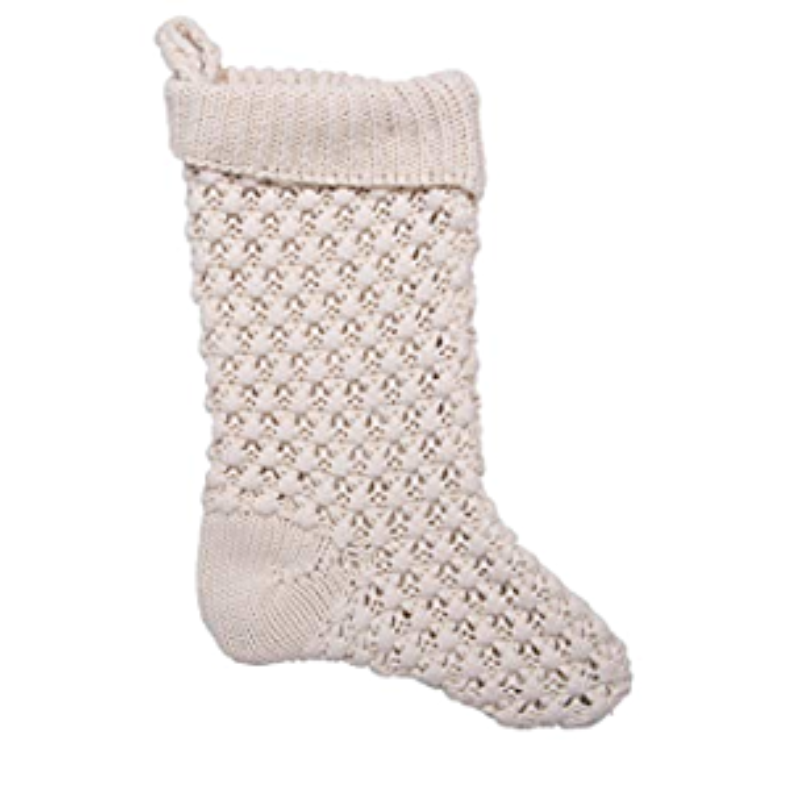Cream Knit Stocking - 20"