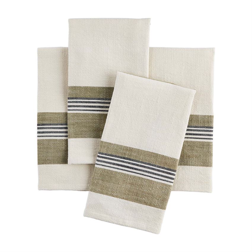 Cotton Block Striped Napkins (Set of 4)