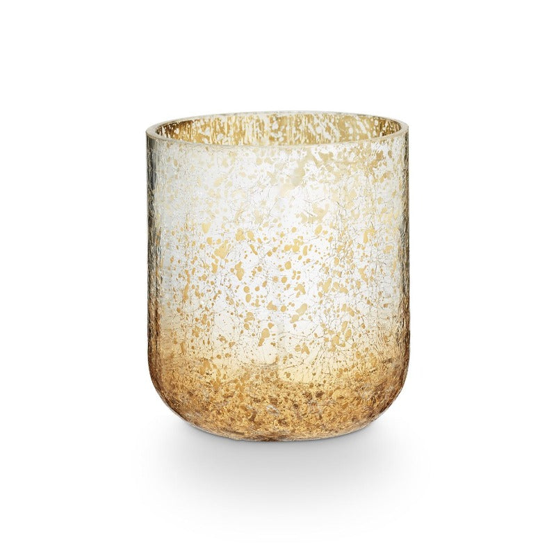 Balsam & Cedar Crackle Glass Candle ( 2 Sizes)