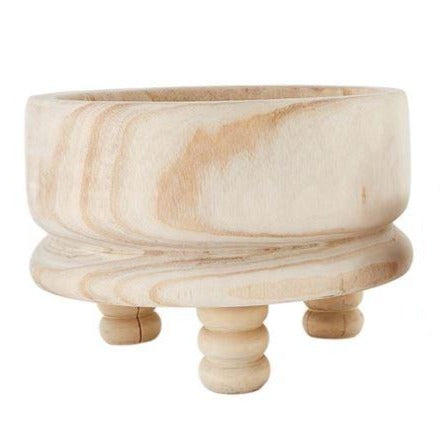 Paulownia Wood Footed Bowl (2 Sizes)