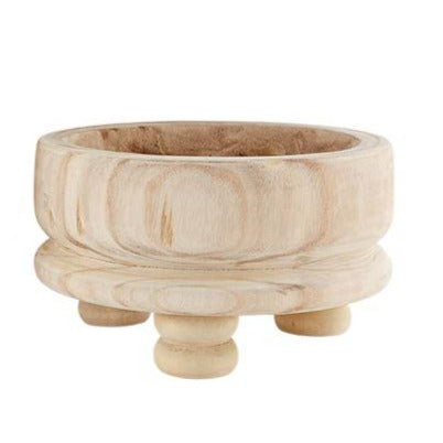Paulownia Wood Footed Bowl (2 Sizes)