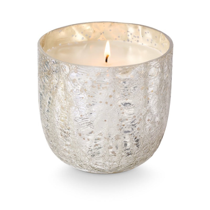 Balsam & Cedar Boxed Crackle Glass Candle ( 2 Sizes)