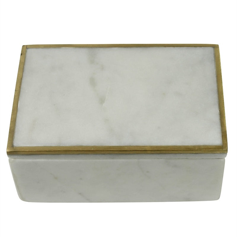 Marble Box with Brass Edge