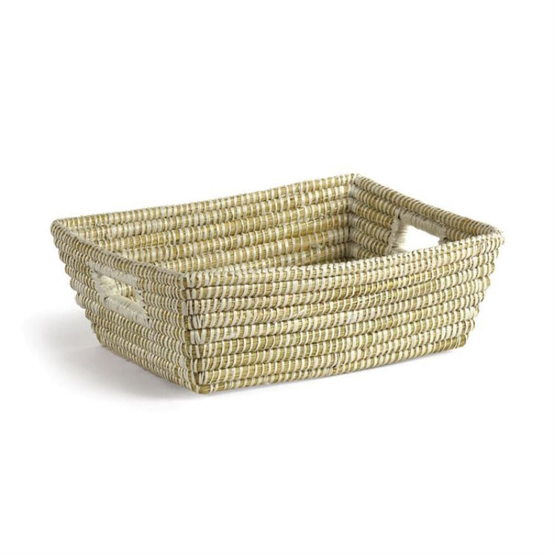 Rectangular Rivergrass Basket With Handles
