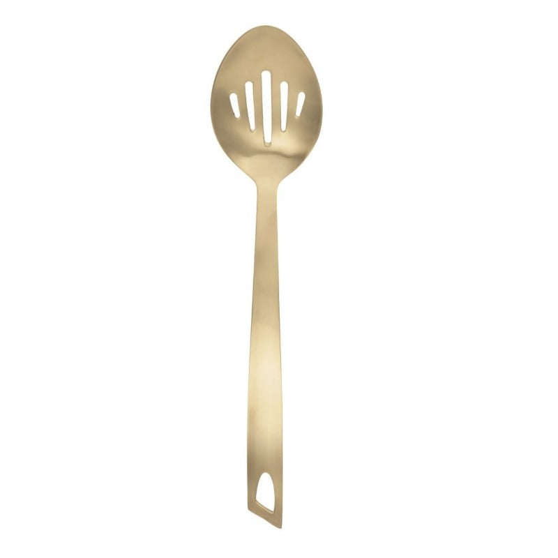 12" Gold Slotted Spoon