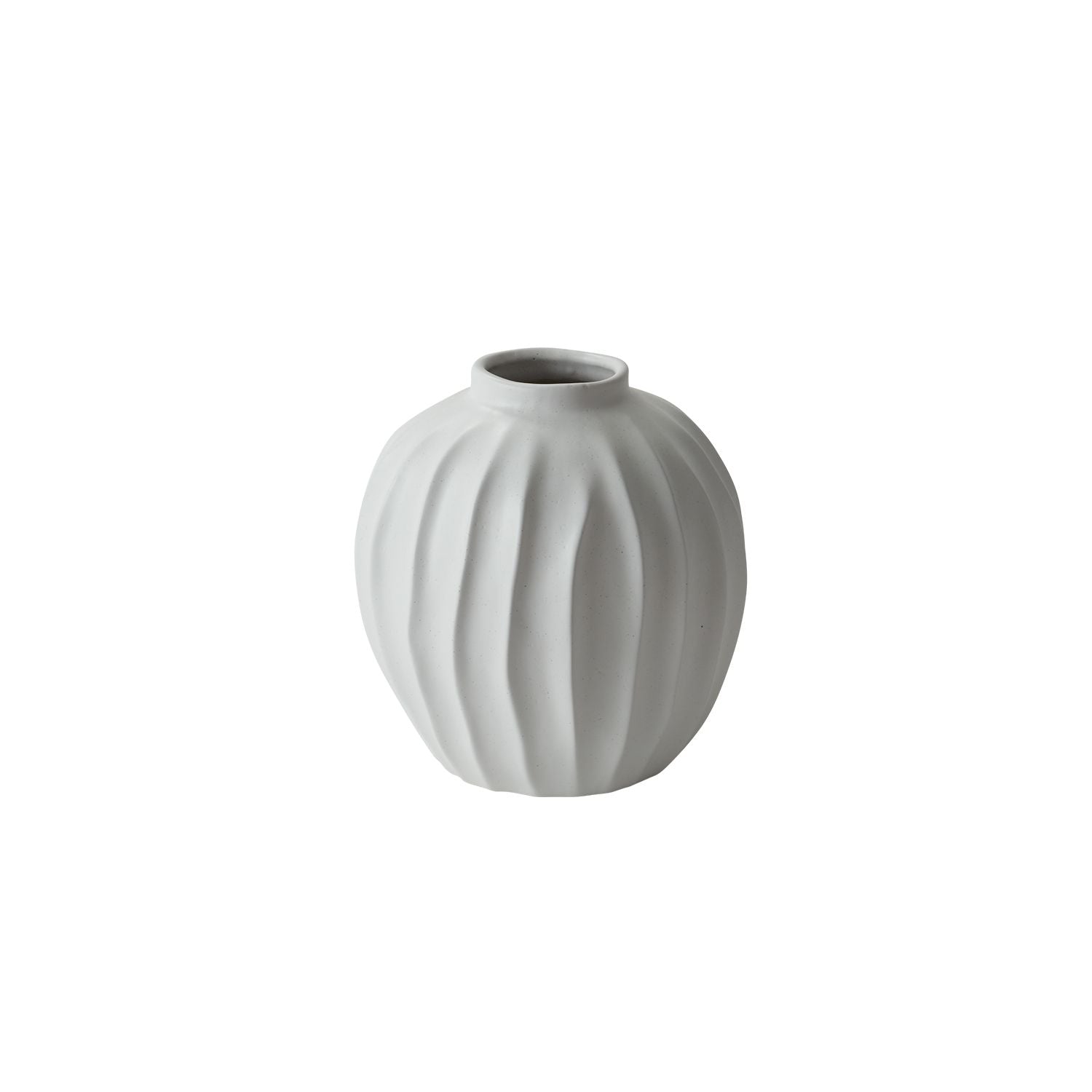 White Ribbed Vase (2 Sizes)