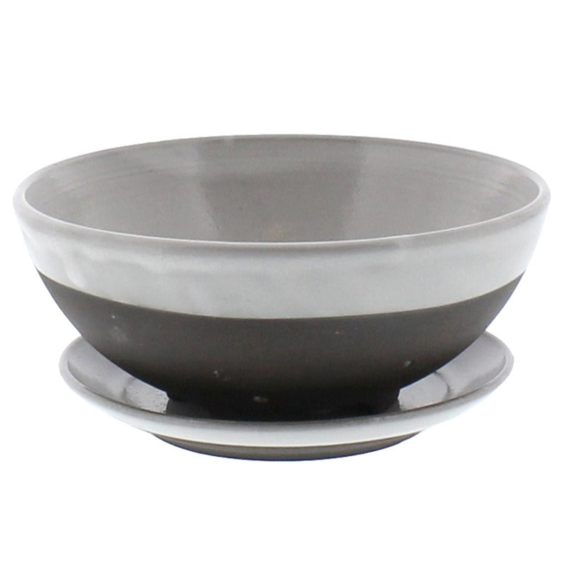 White Ceramic Berry Bowl with Saucer