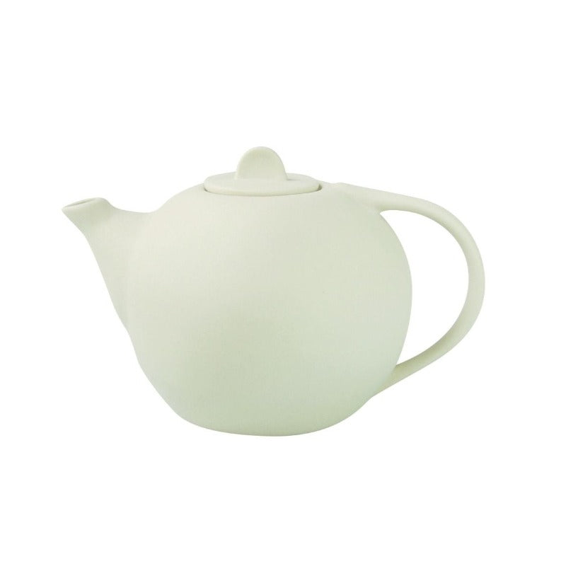 White Classic Stoneware Tea Pot