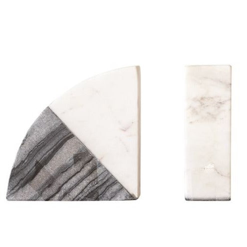 Black & White Marble Arch Bookends (Set of 2)