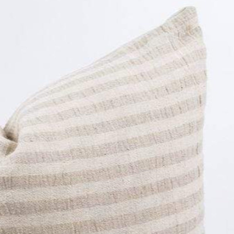 Ang Cream Stripe Pillow (22" x 22")