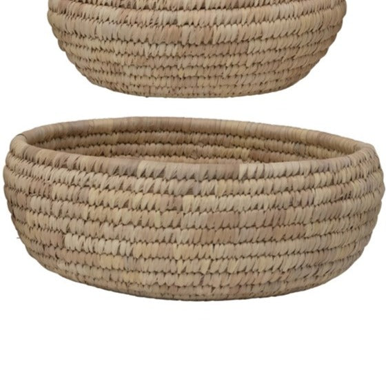 Round Grass & Date Leaf Basket (3 Sizes)