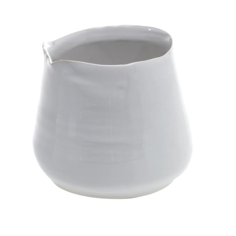 3" White Asymmetrical Pot