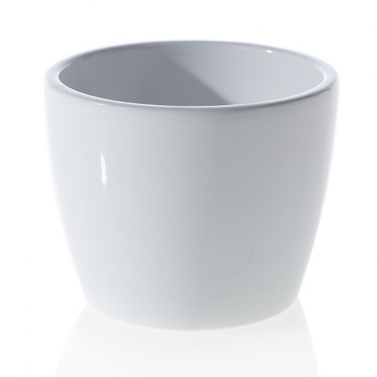 White Ceramic Pot - 3"x2.5"