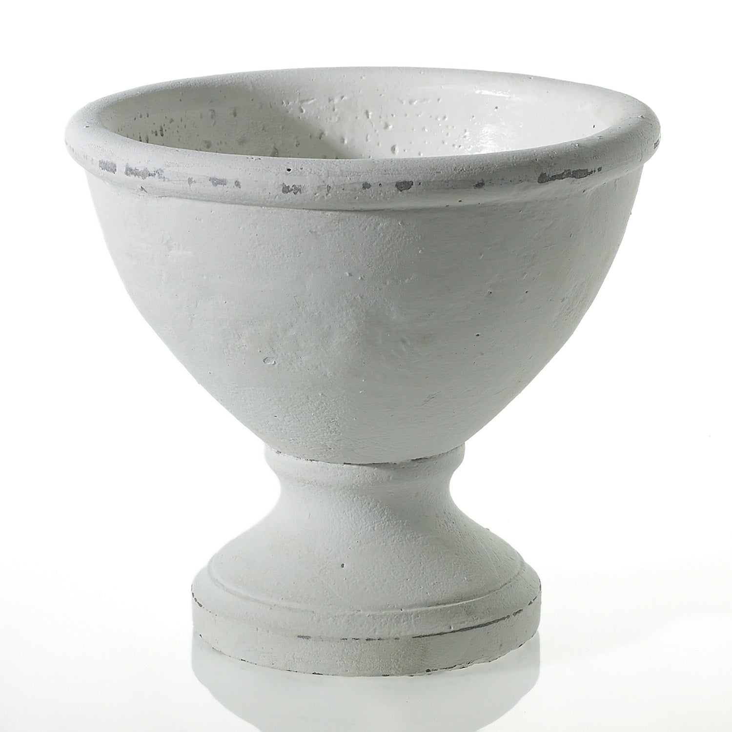 White Benoit Ceramic Compote Vase