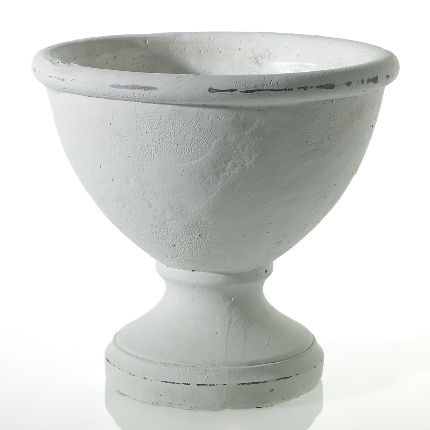 White Benoit Ceramic Compote Vase