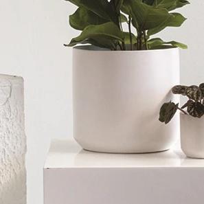 Kendall Ceramic White Pot 7"x6.75"