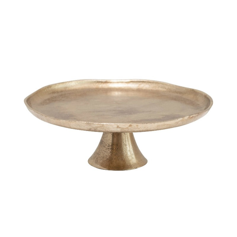 Antique Gold Pedestal Tray