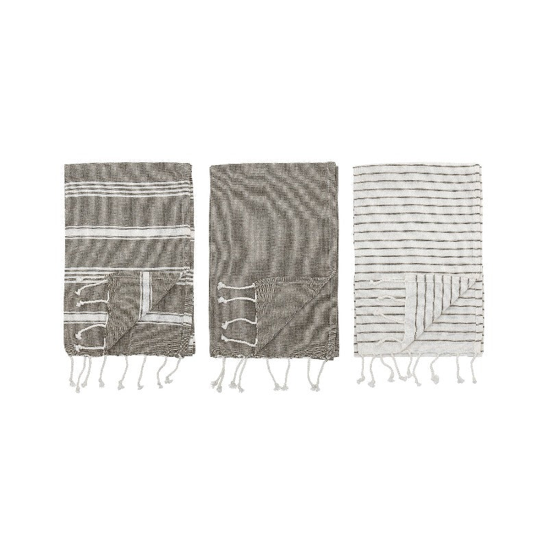 Grey Striped Tea Towels (Set of 3)