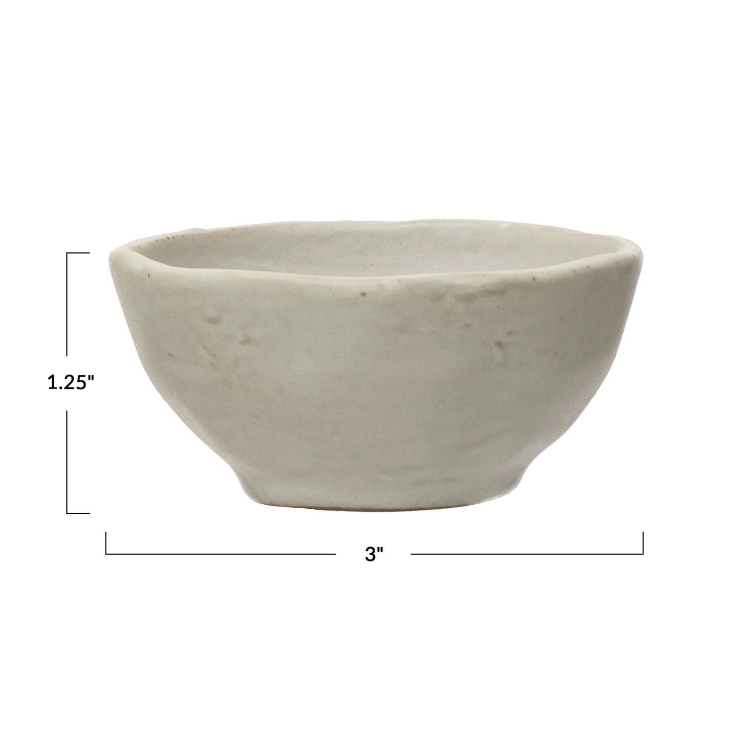 Mini Matte White Stoneware Dish