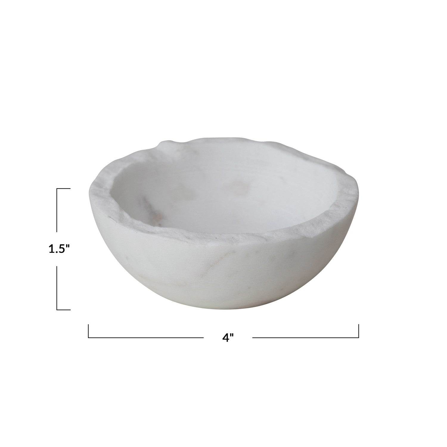Raw Edge Marble Bowl - 4"