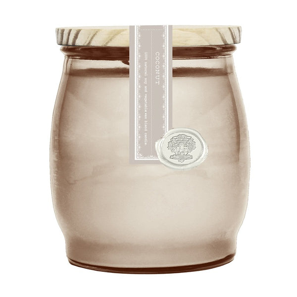 Barr-Co Coconut Barrel Glass Candle