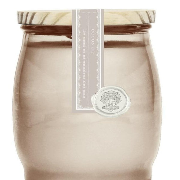 Barr-Co Coconut Barrel Glass Candle