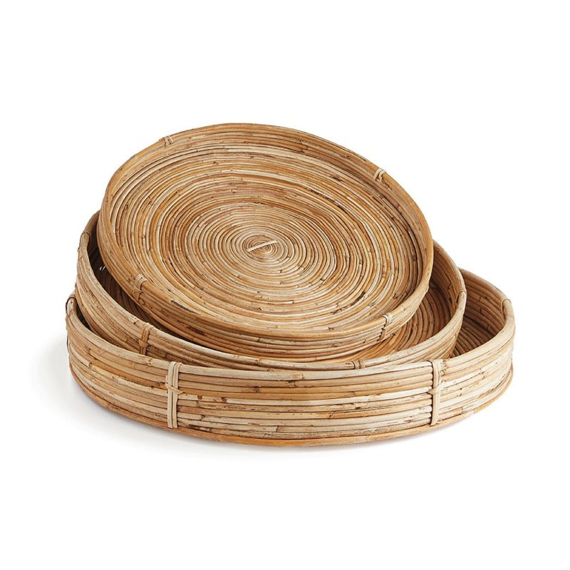 Cane Rattan Round Tray (3 Sizes)