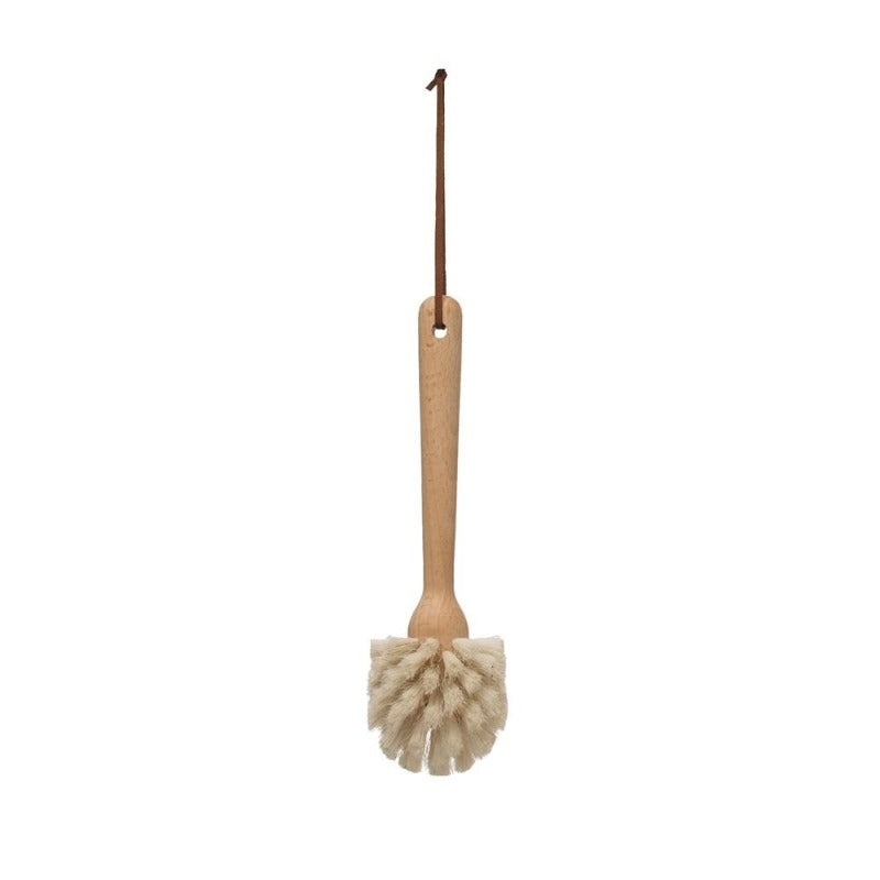 10" Beech Wood Round Dish Brush