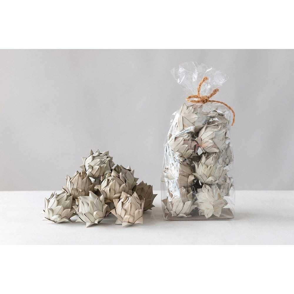Dried Palm Leaf Artichokes - Set of 13