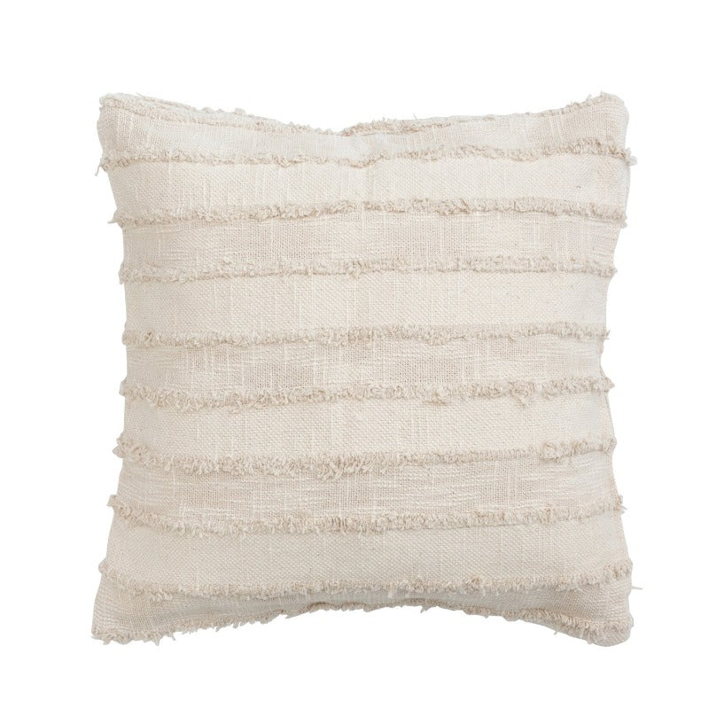 Beige Woven Stripe Pillow - 20"x20"