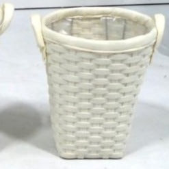 White Weave Basket with Handles (3 Sizes Available)
