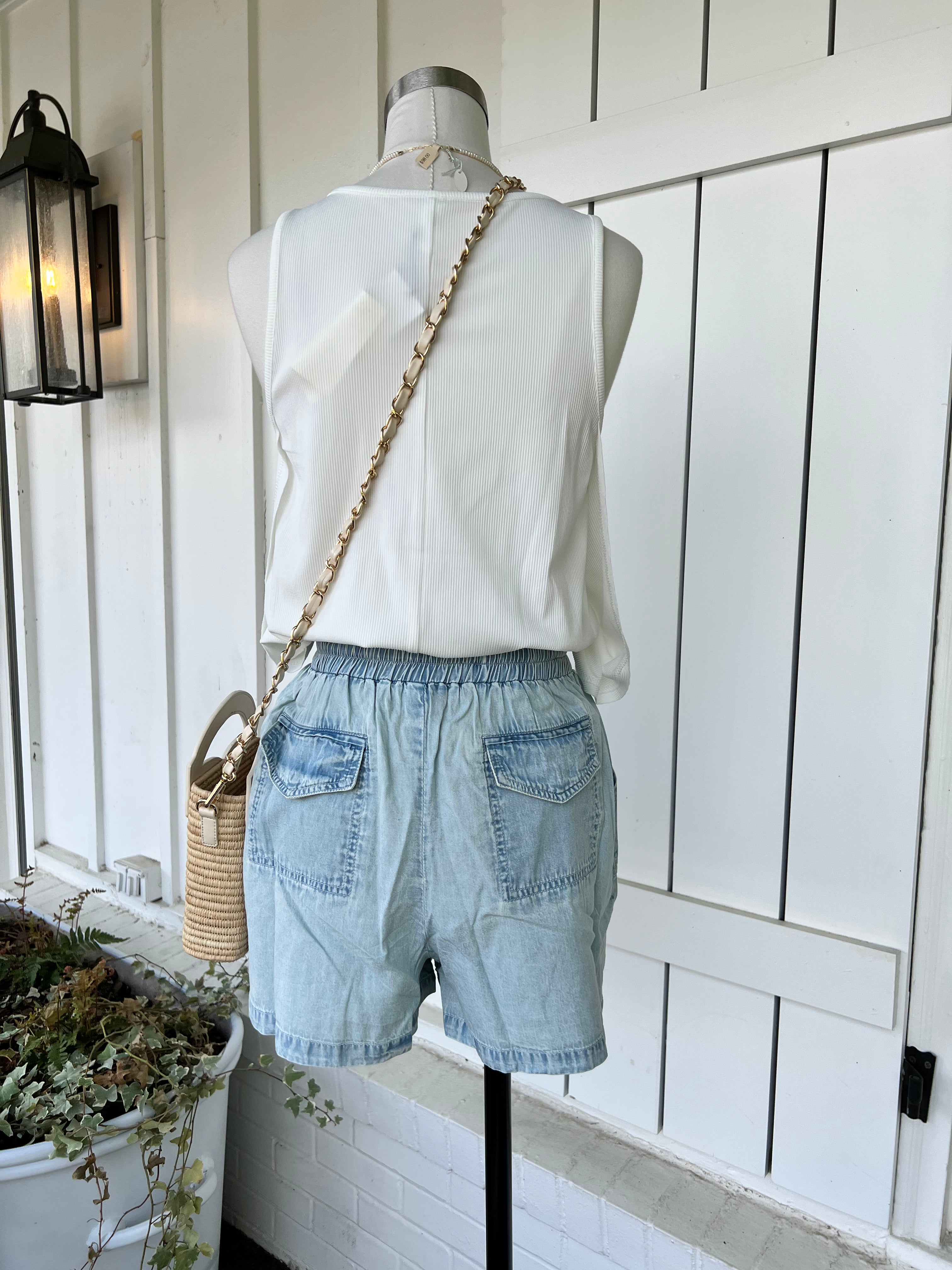 Tulip Tank-Ivory