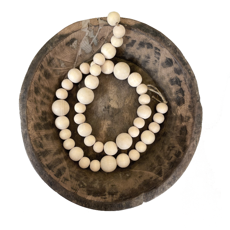Handmade Wood Beaded Garland