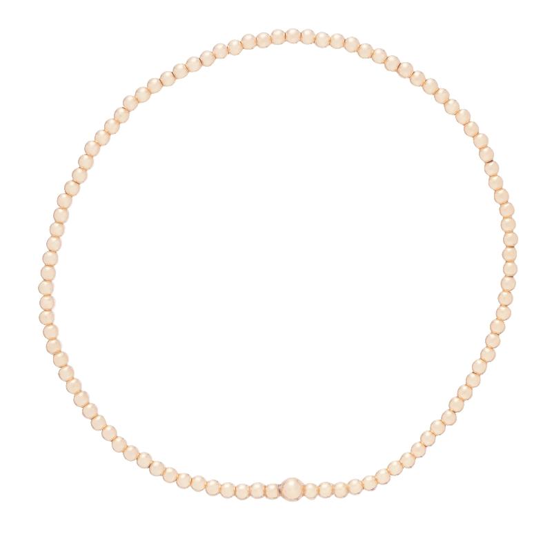 Classic Gold 2mm Bead Bracelet