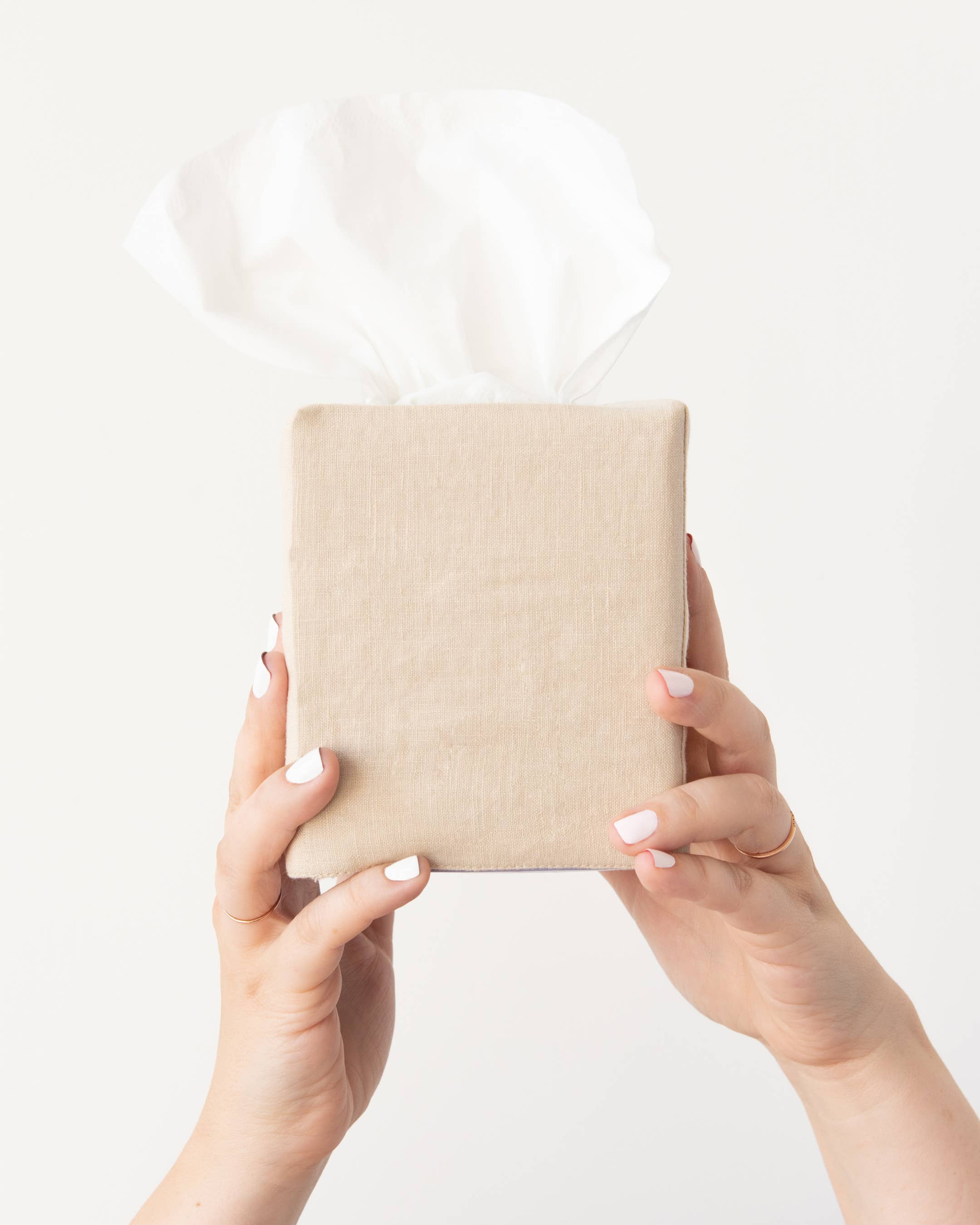 Oat Linen Tissue Box Cover