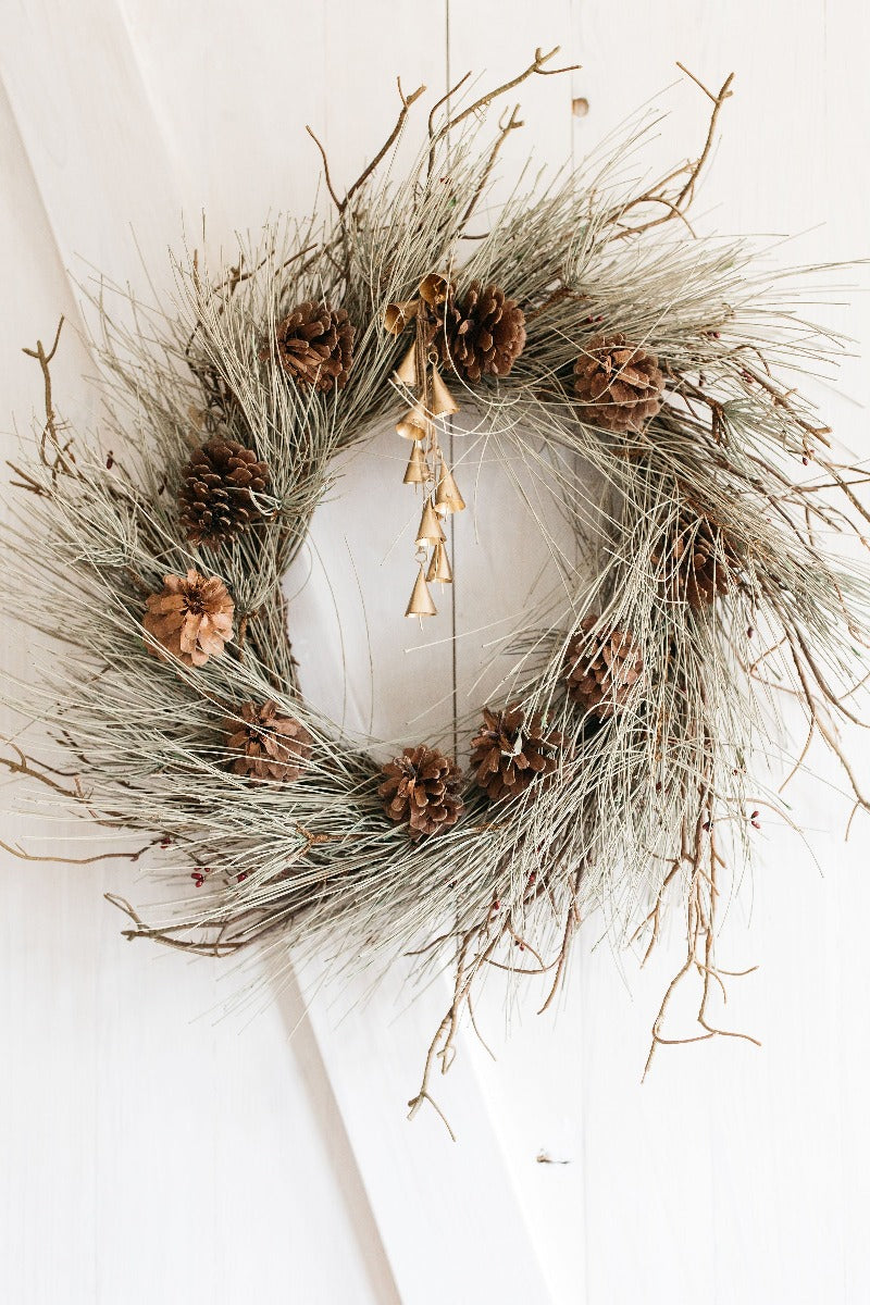 Pine Wreath with Berry Twigs - 40"