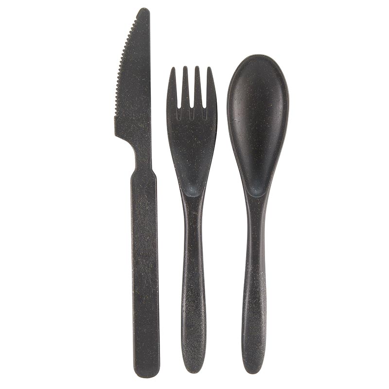 Blush & Black Reusable Cutlery Set (Set of 3)