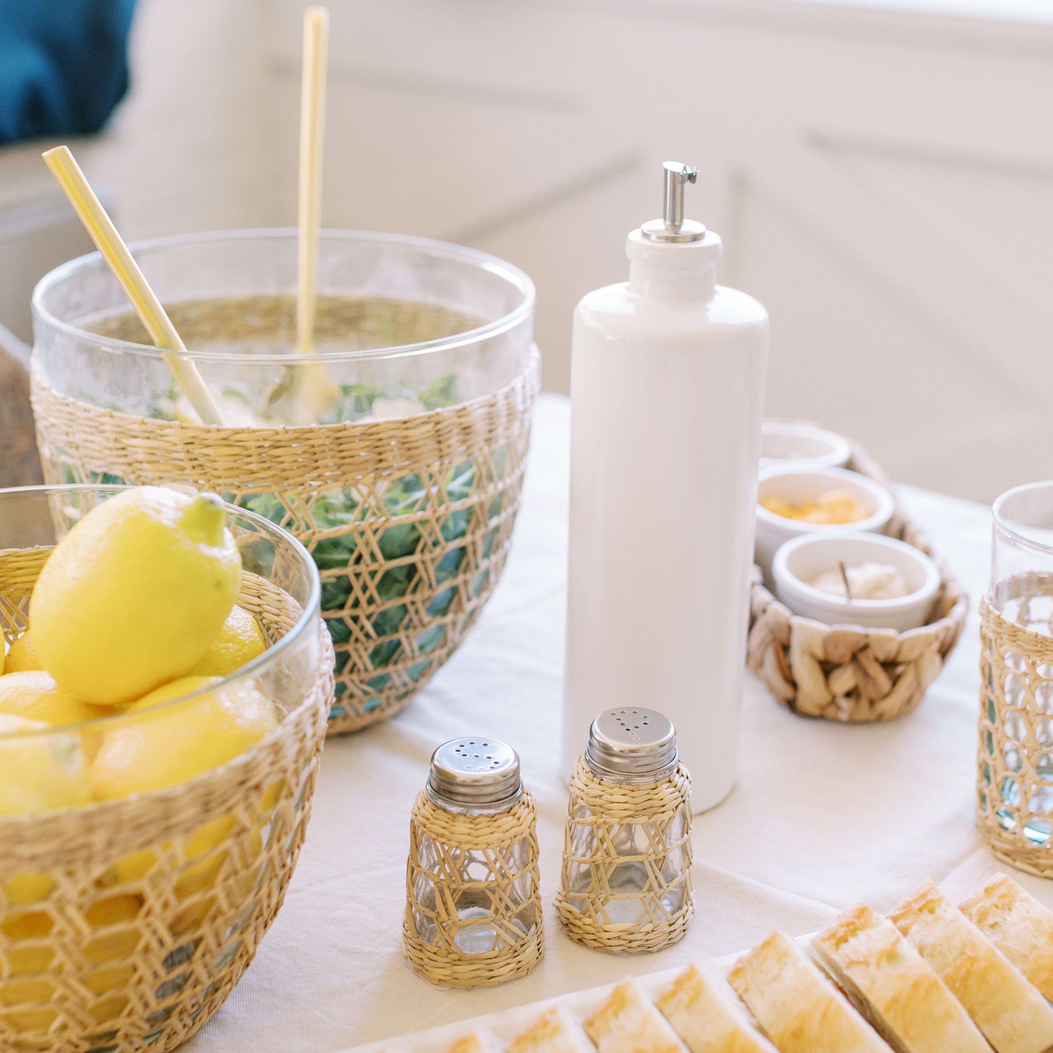White Clay Oil & Vinegar Bottle