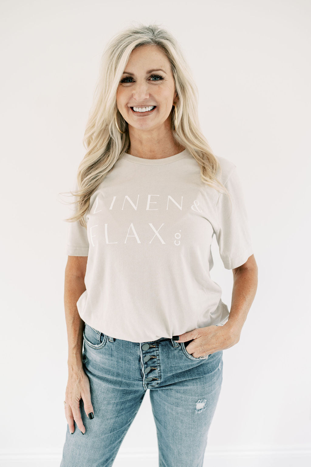 Linen & Flax Co. Crewneck T-Shirt