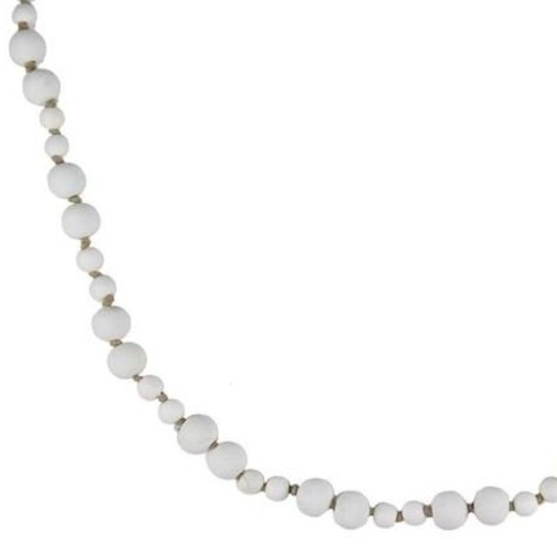 39" White Beaded Garland