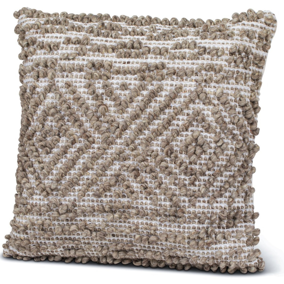 Mocha Textured Pattern Pillow
