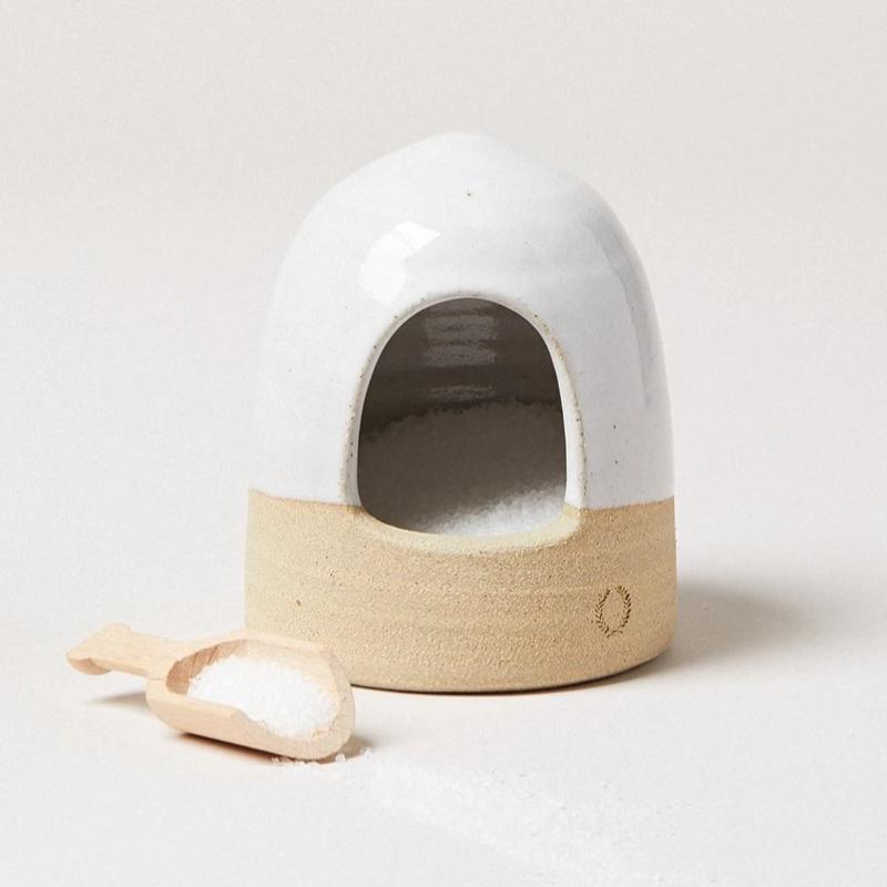 Beehive Salt Cellar & Spoon by Farmhouse Pottery