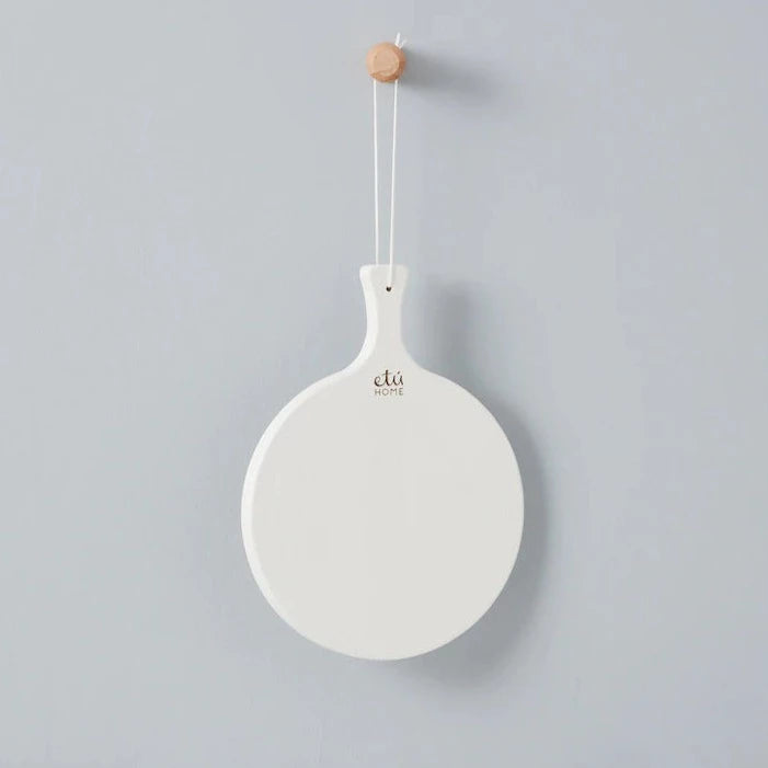 Modern White Round Charcuterie Board - Small