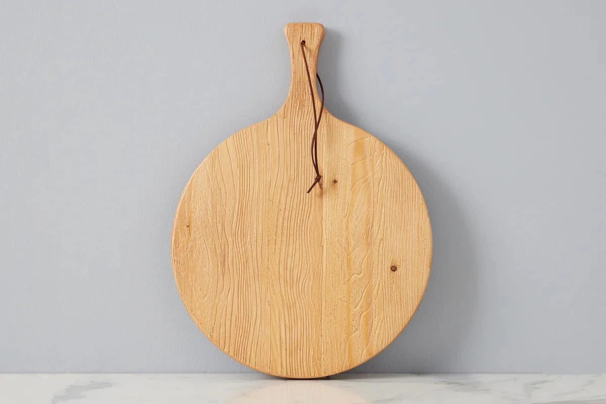 Modern Natural Round Charcuterie Board - Large