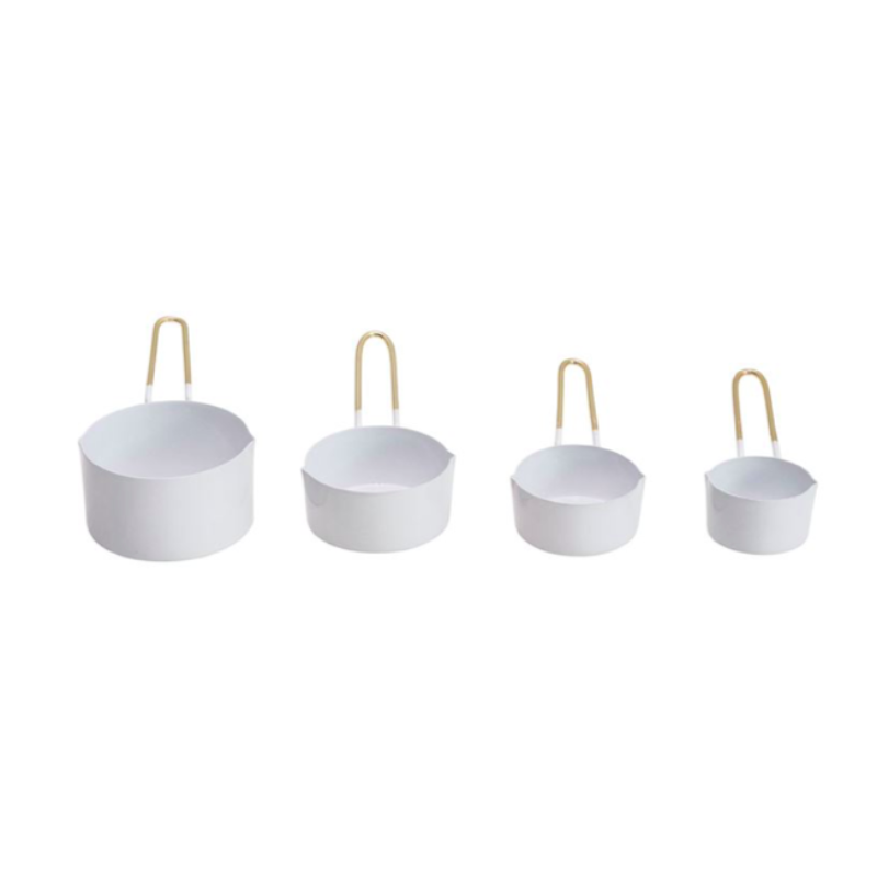 White & Gold Measuring Cups (Set of 4)