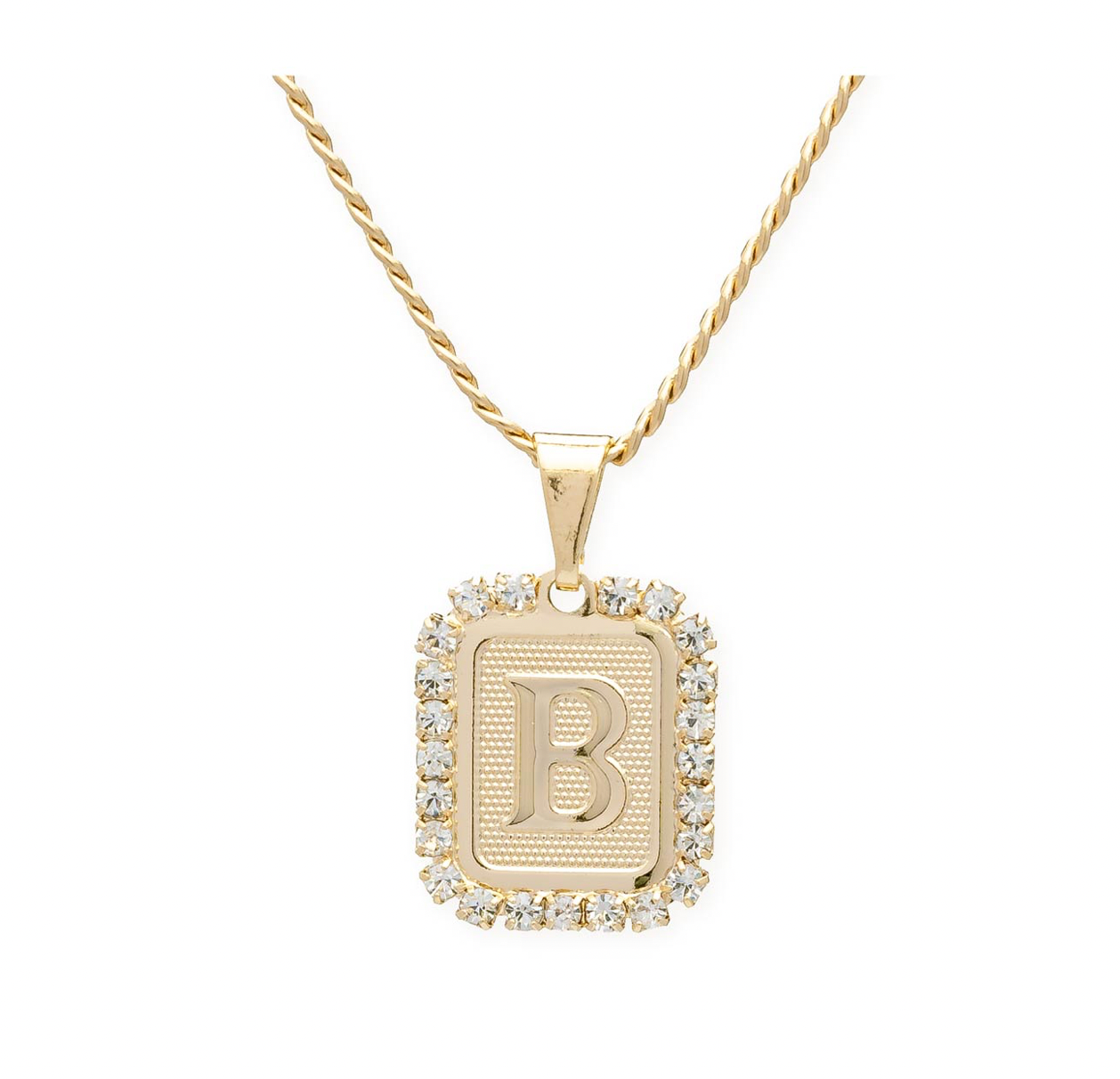 Royal Initial Card Necklace