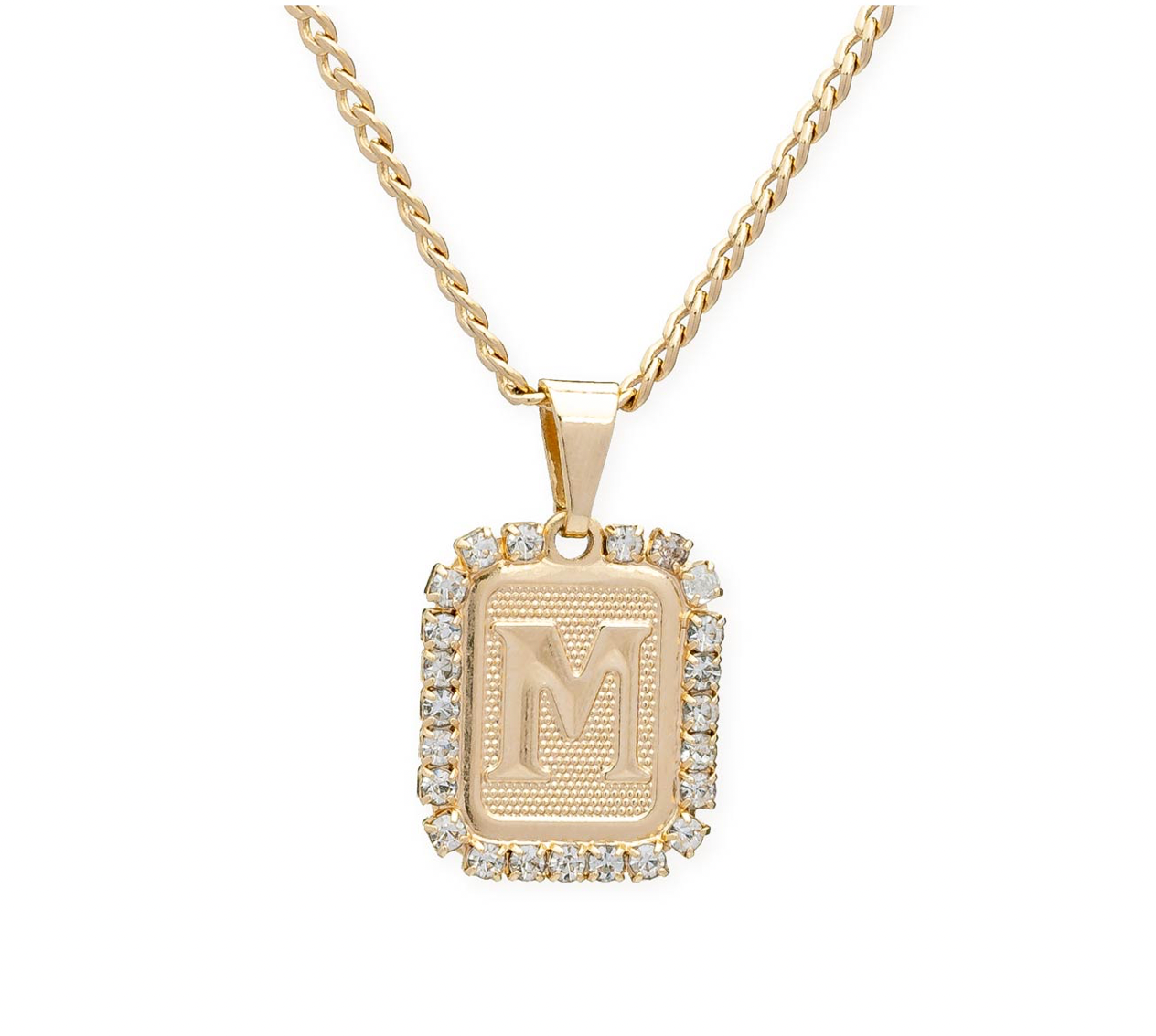 Royal Initial Card Necklace