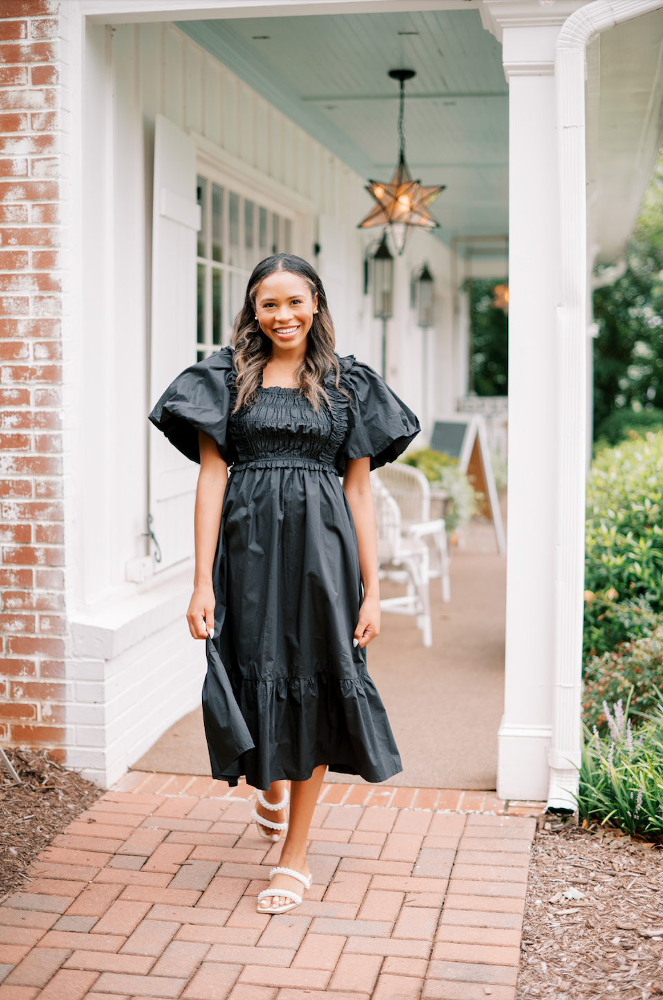Ruffle Smocked Midi