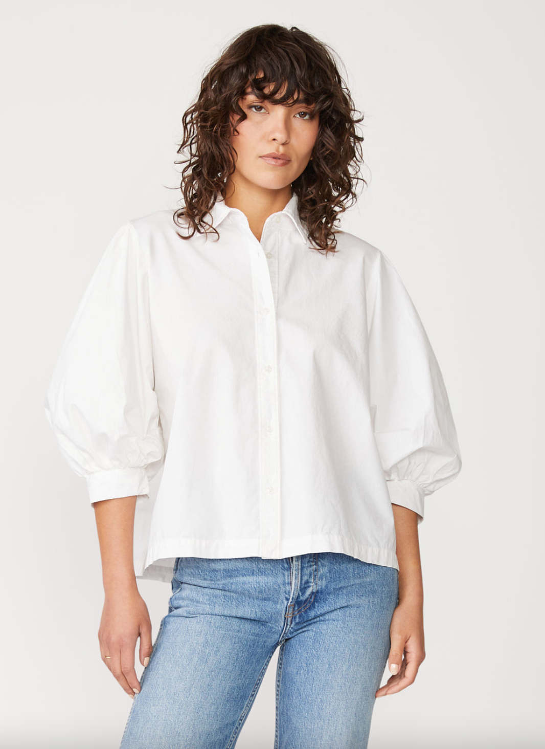 Heavy Puff Blouse-White